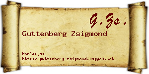 Guttenberg Zsigmond névjegykártya